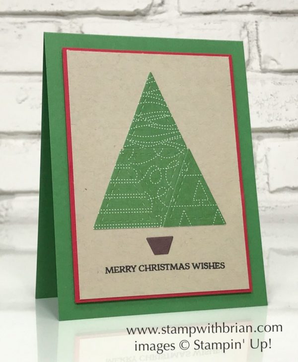Santa's Sleigh, Quilt Builder Framelits Dies, Stampin' Up!, Brian King, Christmas card