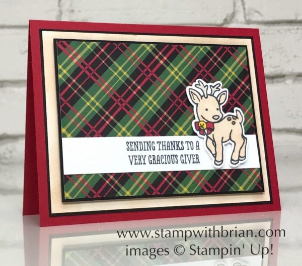 Seasonal Chums, Thankful Thoughts, Stampin' Up!, Brian King, Christmas thank you card