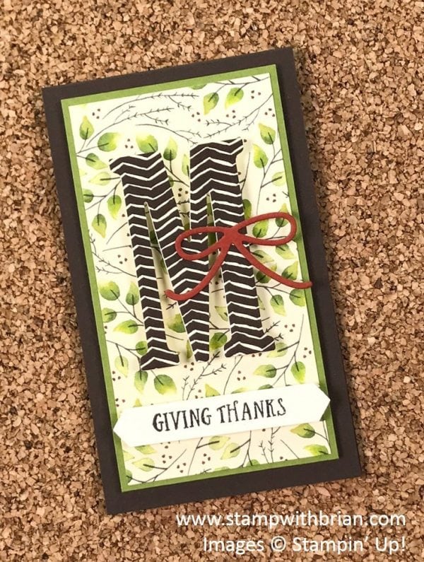Thanksgiving Seat Place Cards, Large Letters Framelits Dies, Stampin' Up!, Brian King