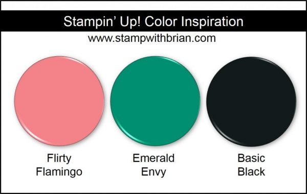 Stampin' Up! Color Inspiration: Flirty Flamingo, Emerald Envy, Basic Black