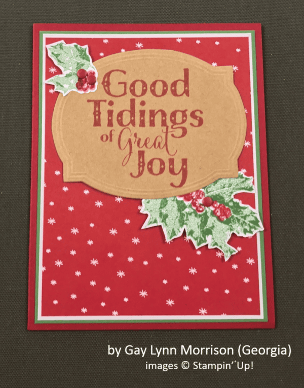 by Gay Lynn Morrison, Stampin' Up!, Holiday One-for-One Swap