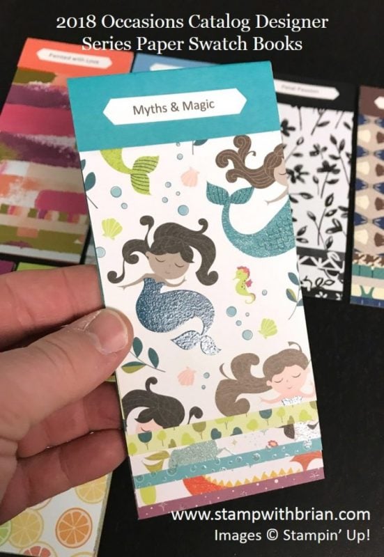2018 Occasions Catalog Designer Series Paper Swatch Books, www.stampwithbrian.com
