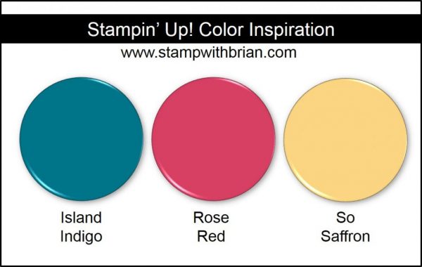 Stampin' Up! Color Inspiration: Island Indigo, Real Red, So Saffron
