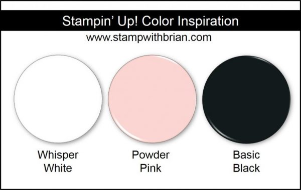 Stampin' Up! Color Inspiration: Whisper White, Powder Pink, Basic Black