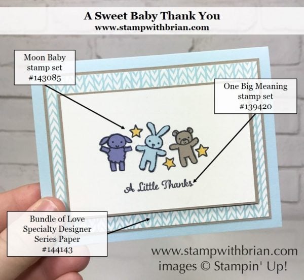 Moon Baby, One Big Meaning, Stampin' Up!, Brian King, baby card