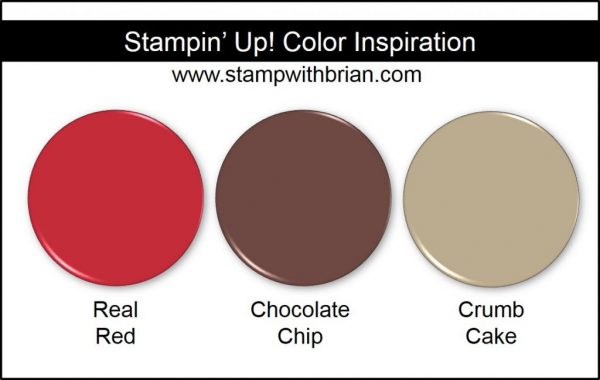 Stampin' Up! Color Inspiration: Real Red, Chocolate Chip, Crumb Cake