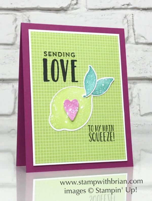 Lemon Zest, Lovely Inside and Out, Stampin' Up!, Brian King, FabFri128, Valentine's Day card