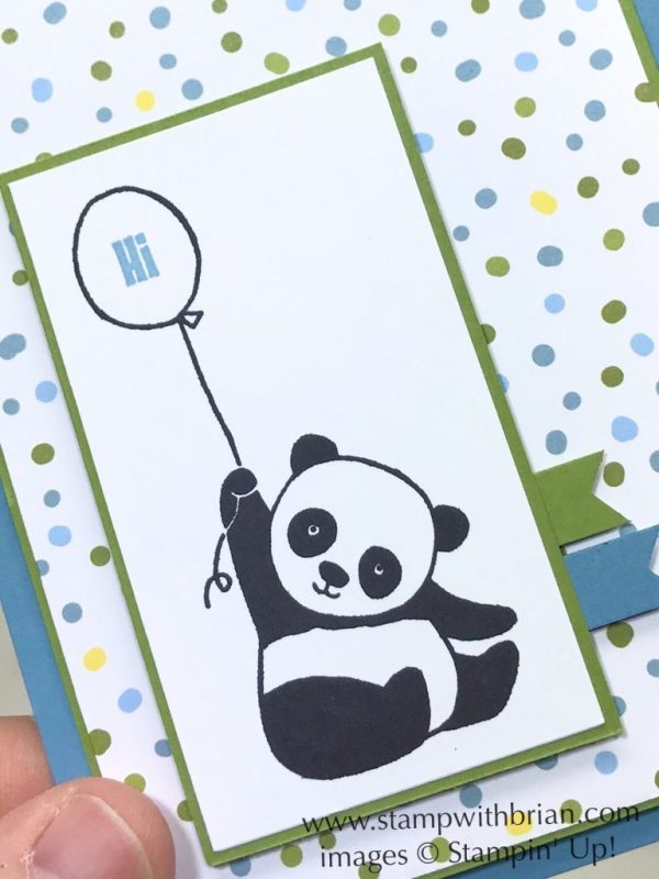 Party Pandas, Sweet Soirée Specialty Designer Series Paper, Stampin' Up!, Brian King, baby card