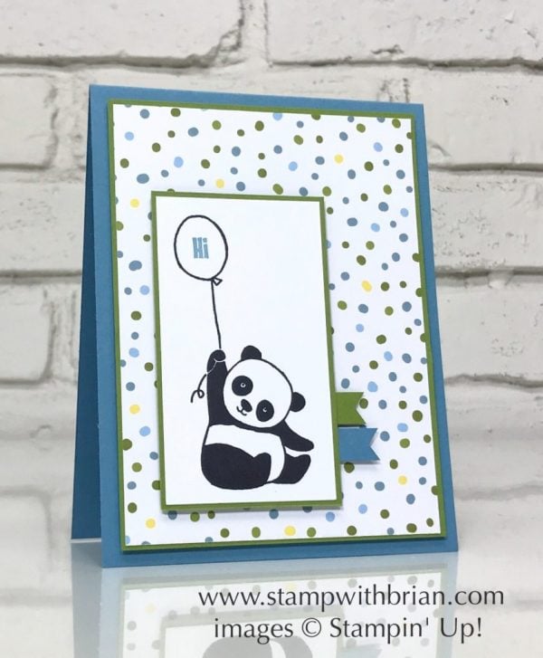 Party Pandas, Sweet Soirée Specialty Designer Series Paper, Stampin' Up!, Brian King, baby card