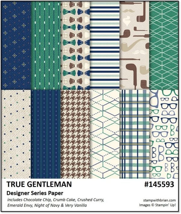 True Gentleman Designer Series Paper, Stampin' Up! 145593