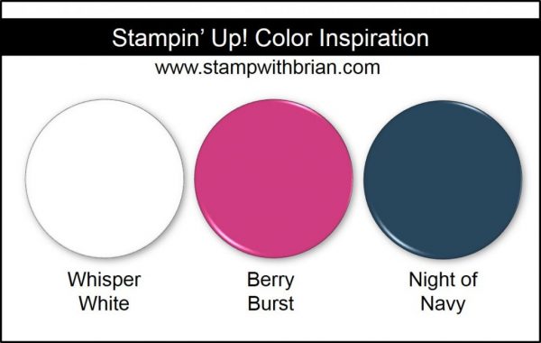 Stampin' Up! Color Inspiration: Whisper White, Berry Burst, Night of Navy