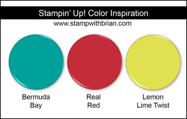 Stampin' Up! Color Inspiration: Bermuda Bay, Real Red, Lemon Lime Twist