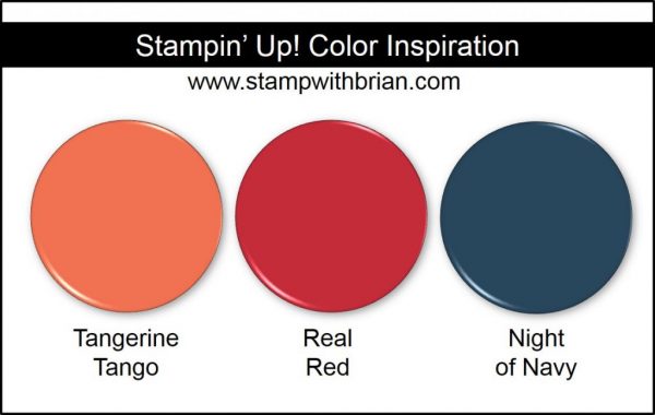Stampin' Up! Color Inspiration: Tangerine Tango, Real Red, Night of Navy