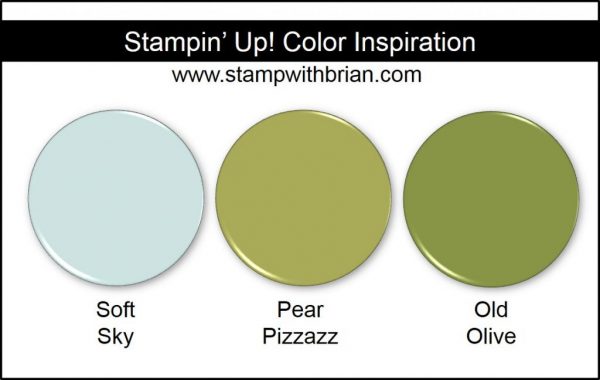 Stampin' Up! Color Inspiration: Soft Sky, Pear Pizzazz, Old Olive
