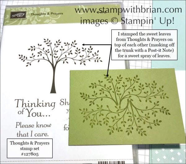 Create a beautiful border for a simple sentiment with Thoughts & Prayers stamp set, Stampin' Up!, Brian King