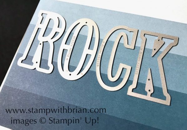Line up the letters against the pattern on the Color Theory Designer Series Paper with the Magnetic Platform for a uniform look, Stampin' Up!, Brian King