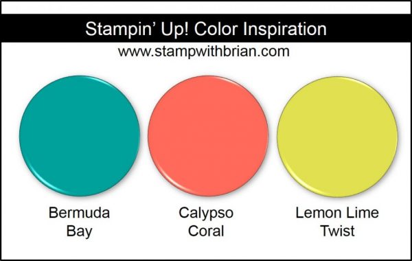 Stampin' Up! Color Inspiration: Bermuda Bay, Calypso Coral, Lemon Lime Twist