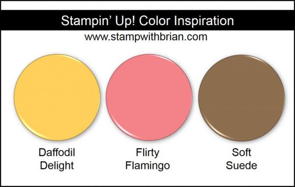 Stampin' Up! Color Inspiration: Daffodil Delight, Flirty Flamingo, Soft Suede