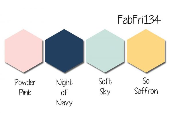 Stampin' Up! Color Inspiration: Powder Pink, Night of Navy, Soft Sky, So Saffron