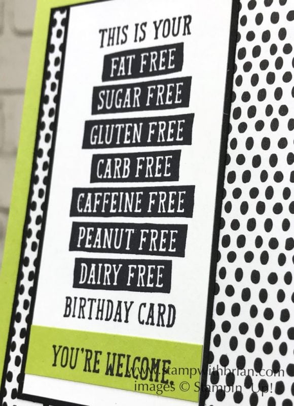 Birthday Wit, Stampin' Up!, Brian King, funny birthday card