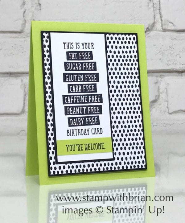 Birthday Wit, Stampin' Up!, Brian King, funny birthday card