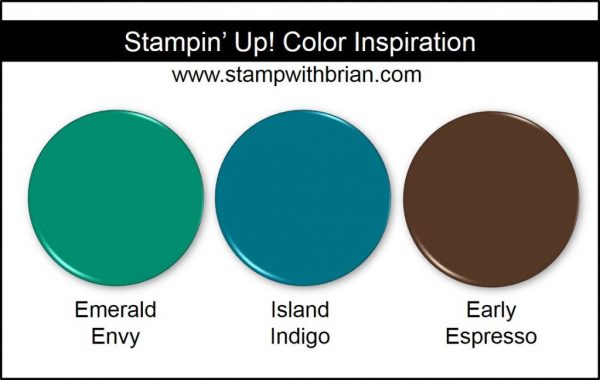 Stampin' Up! Color Combination: Emerald Envy, Island Indigo, Early Espresso