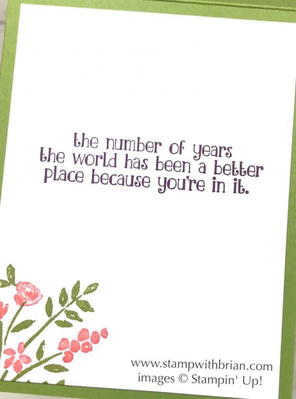Number of Years, Stampin' Up!, Brian King, birthday card, CTS269