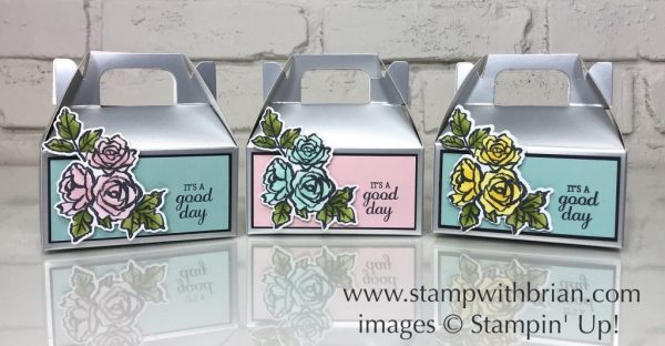 Silver Gable Boxes, Best Birds, Petal Palette, Stampin' Up!, Brian King, wedding favors