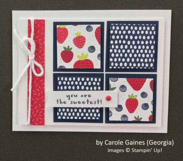 by Carole Gaines, Stampin' Up!, Spring One-for-One Card Swap