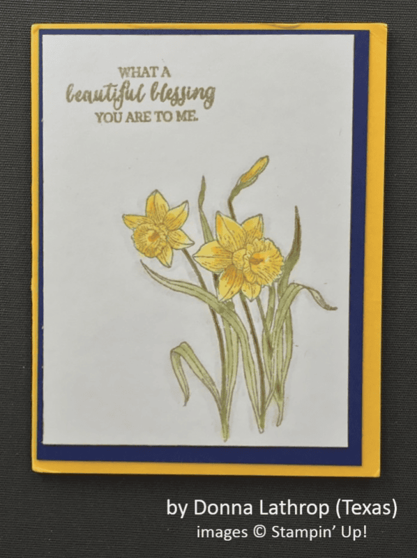 by Donna Lathrop, Stampin' Up!, Spring One-for-One Card Swap