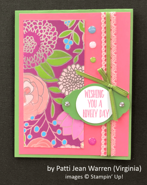 by Patti Jean Warren, Stampin' Up!, Spring One-for-One Card Swap by Patti Jean Warren, Stampin' Up!, Spring One-for-One Card Swap