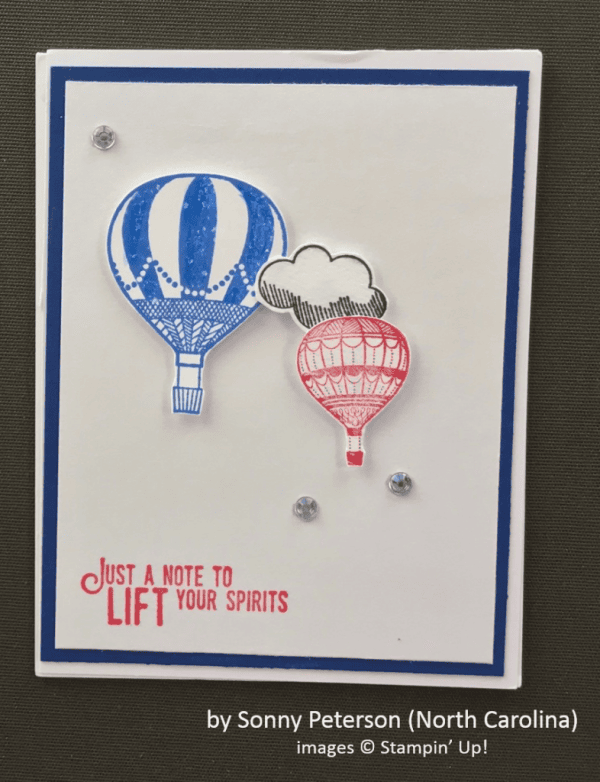 by Sonny Peterson, Stampin' Up!, Spring One-for-One Card Swap