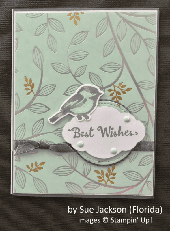by Sue Jackson, Stampin' Up!, Spring One-for-One Card Swap