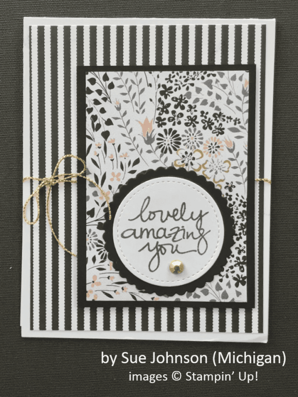 by Sue Johnson, Stampin' Up!, Spring One-for-One Card Card Swap