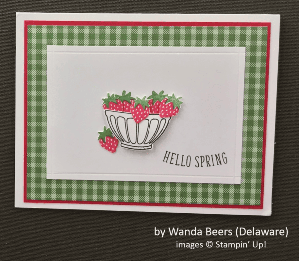 by Wanda Beers, Stampin' Up!, Spring One-for-One Card Card Swap