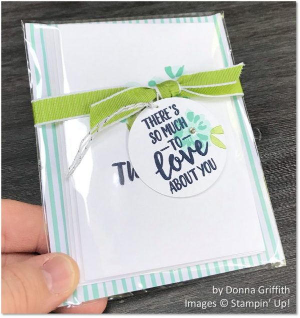 Abstract Impressions, Stampin' Up!, by Donna Griffith, thank you card