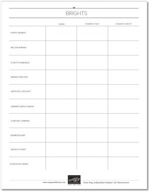 Brights Color Chart Picture