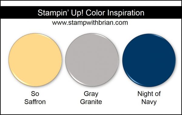 Stampin' Up! Color Inspiration: So Saffron, Gray Granite, Night of Navy