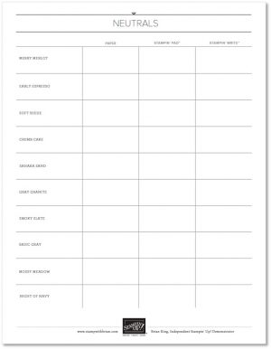 Neutrals Color Chart Picture