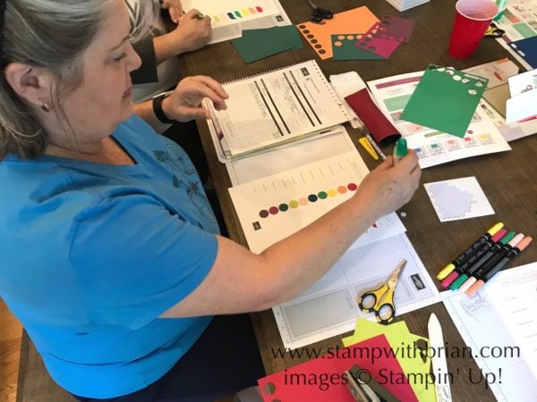 Putting together color charts, Stampin' Up!