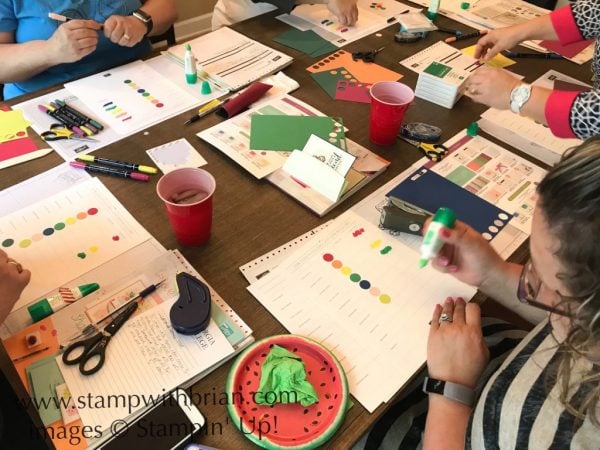 Putting together color charts, Stampin' Up!