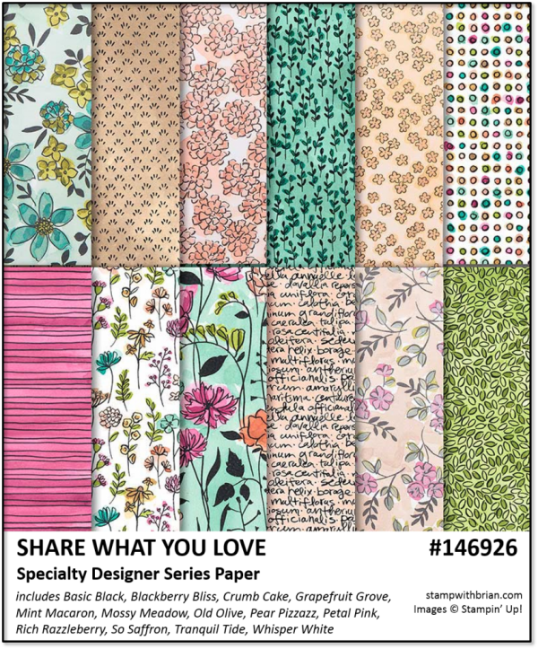 Share What You Love Specialty Designer Series Paper, Stampin' Up!, 146926