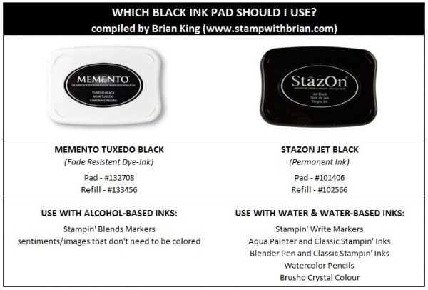 Which black ink pad should I use, Stampin' Up!