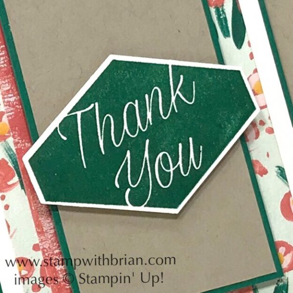 Accented Blooms, Garden Impressions Designer Series Paper, Stampin' Up!, Brian King, thank you card, GDP144