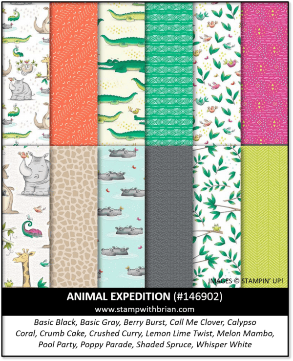 Animal Expeditions Designer Series Paper, Stampin' Up! 146902