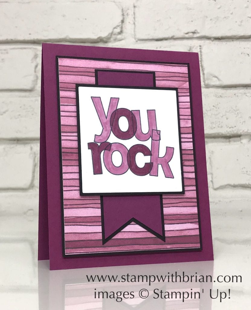 Lined Alphabet, Stampin' Up!, Brian King, congratulations card