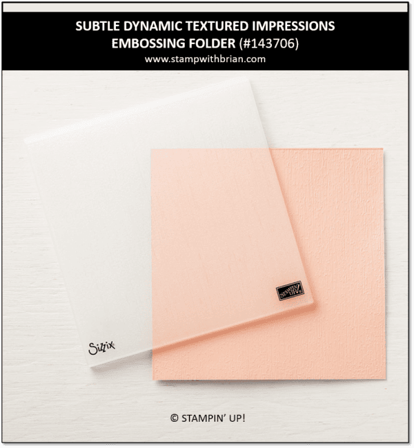 Subtle Dynamic Textured Impressions Embossing Folder, Stampin' Up! 143706