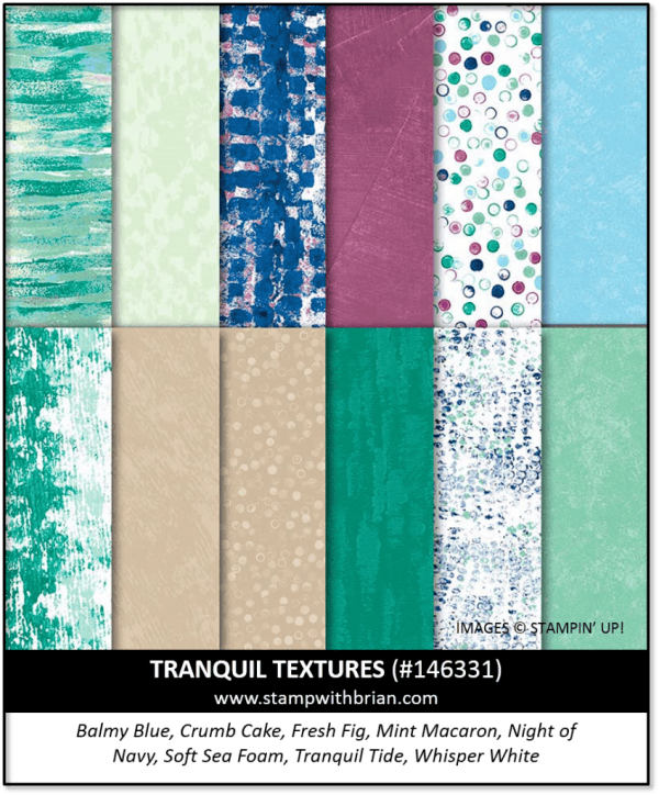 Tranquil Textures Designer Series Paper, Stampin' Up!, 146331 Tranquil Textures Designer Series Paper, Stampin' Up!, 146331