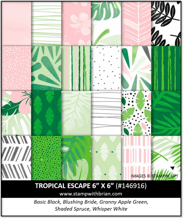 Tropical Escape Designer Series Paper, Stampin' Up! 146916
