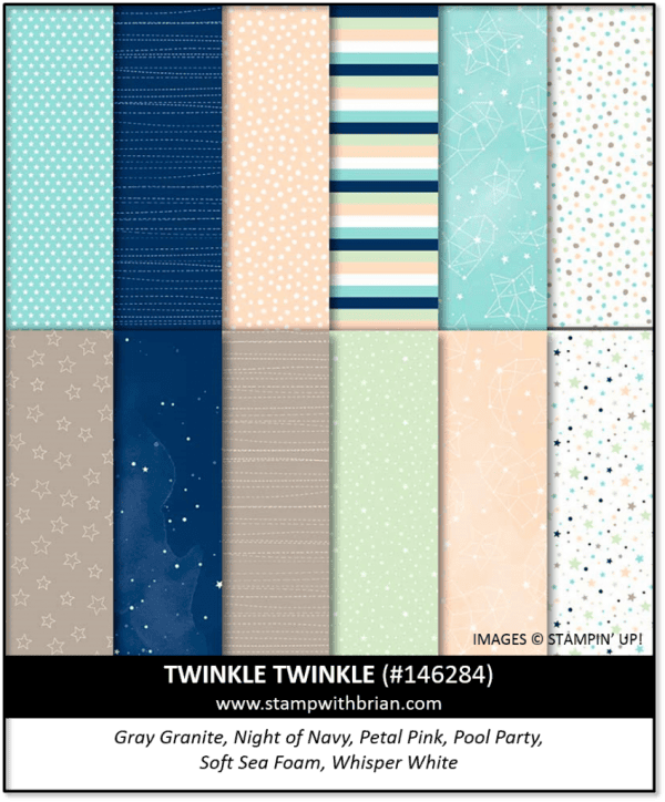 Twinkle Twinkle Designer Series Paper, Stampin' Up!, 146284 Twinkle Twinkle Designer Series Paper, Stampin' Up!, 146284